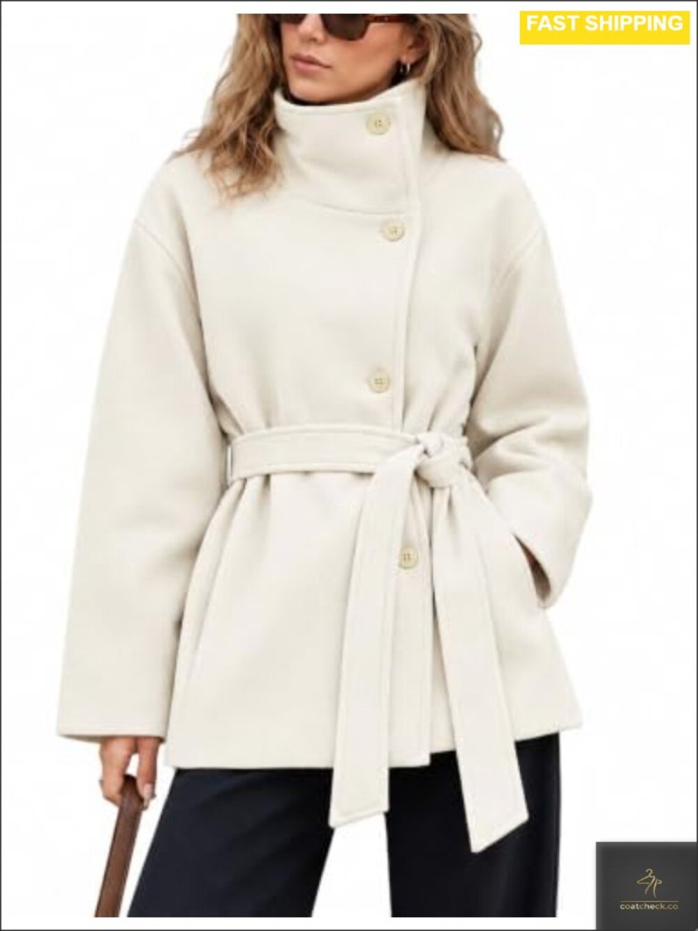 Women's Winter Peacoat Blend Notch Lapel Single Breasted Warm Casual Coat